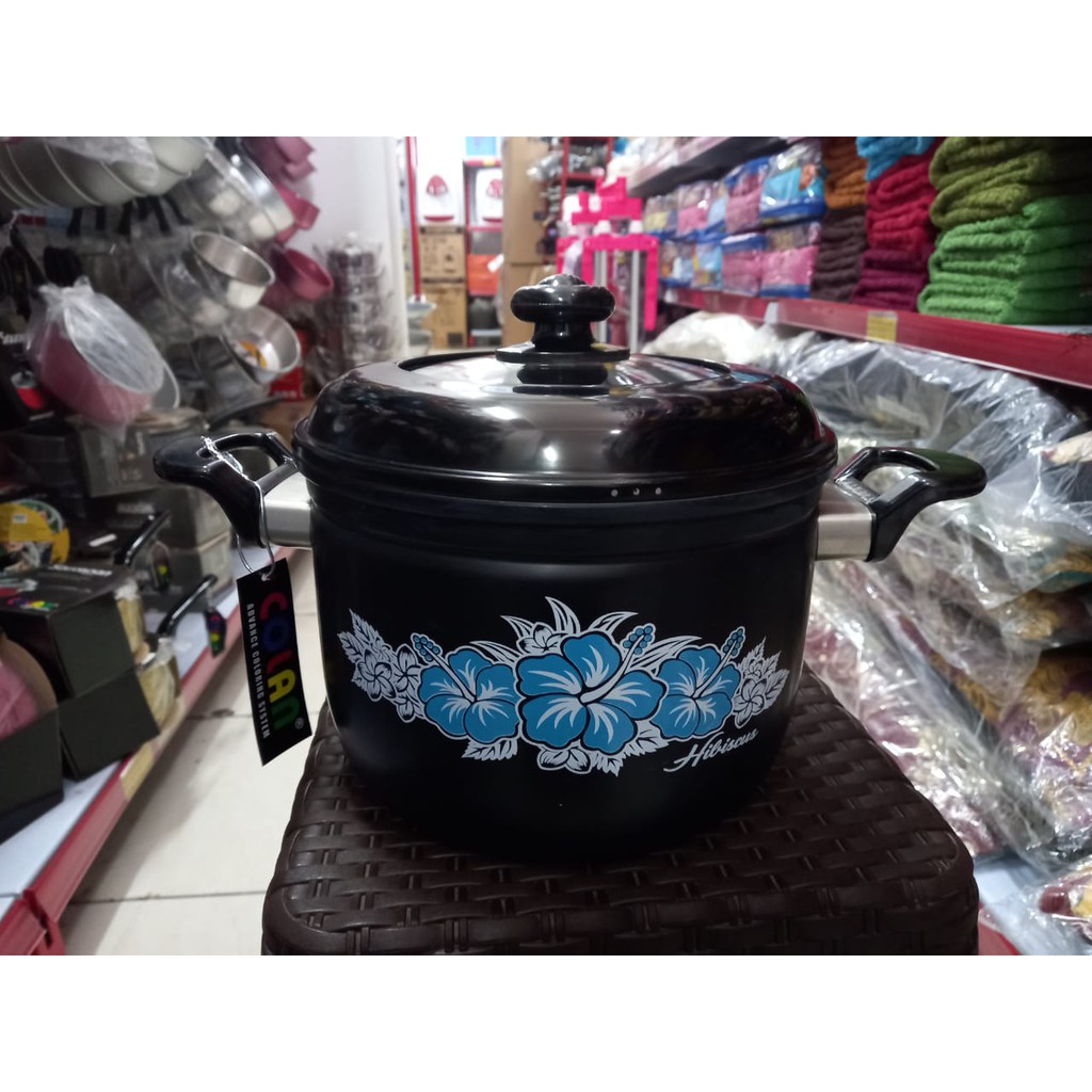 Maspion Dandang Pancaguna 24 Cm Colan Black /kukusan Aluminium