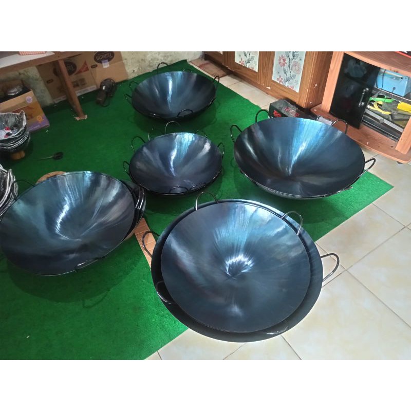 WAJAN BAJA ANTI LENGKET 55cm // WOK SEASONING // Wajan Baja //Wajan Besi