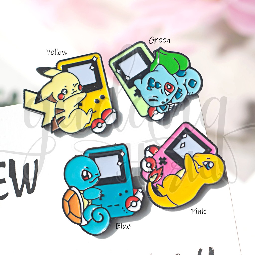 Pin Game Boy Pokemon Pin Bros lucu Unik Pin Tas Murah GH 208749