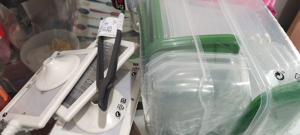 Tempat Kontainer Makanan/ Wadah Set Simpan Makanan Isi 17pc, Hijau Pr958