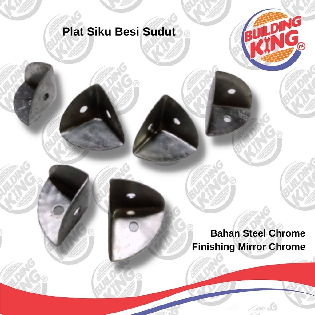 Klem Kaca Sudut Hak Plat Besi Gantungan Penjepit Penahan Kaca Cermin