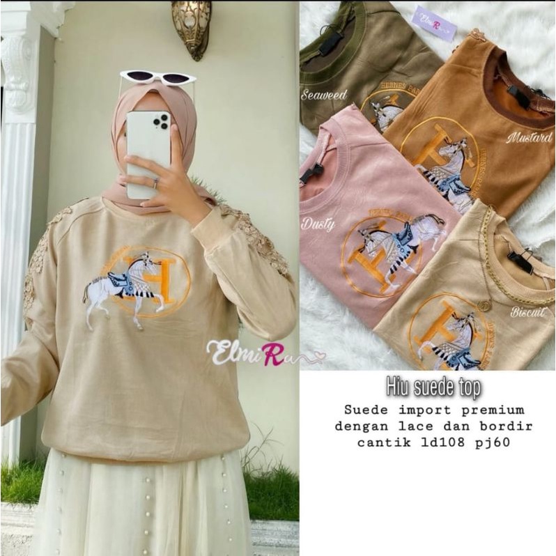 Hoodie hiu Suede top/sweatheart wanita/Hoodie wanita