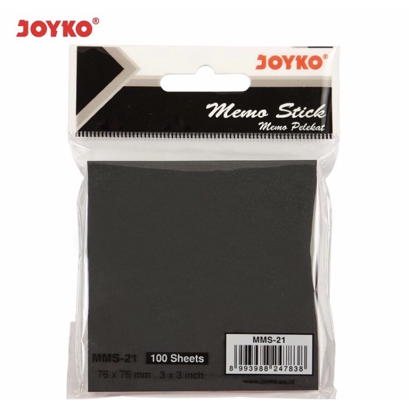 [AISYSTUFF] Memo Sticky Note Kertas Memo Tempel Joyko black, stickynote hitam for reminder-3