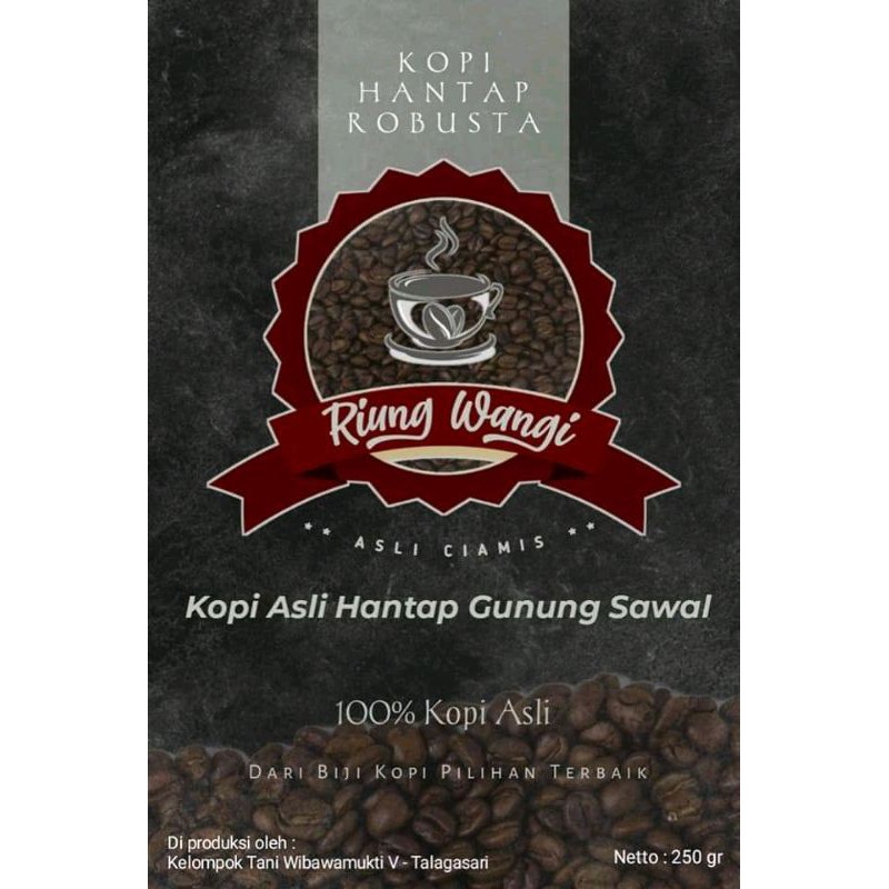 

Kopi Hantap Robusta Bubuk Murni Lokal Riung Wangi