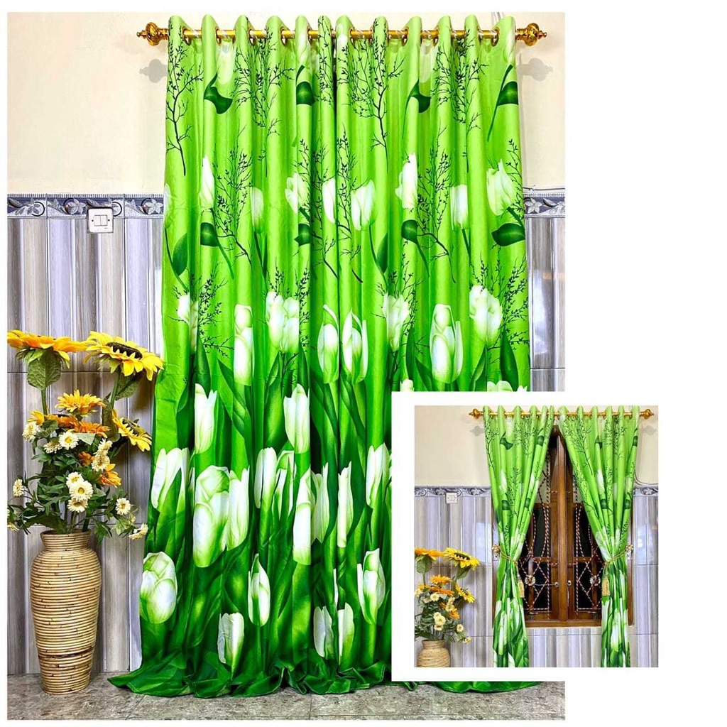 GORDEN SMOKRING 12 RING UKURAN 135X220 JENDELA PINTU MODEL TERBARU MOTIF TERBARU HORDEN GORDENG TERA