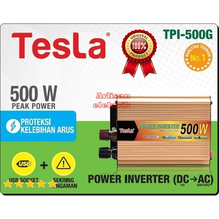 ALAT PENGUBAH DC KE AC INVERTER 500WATT AKI KE 220V