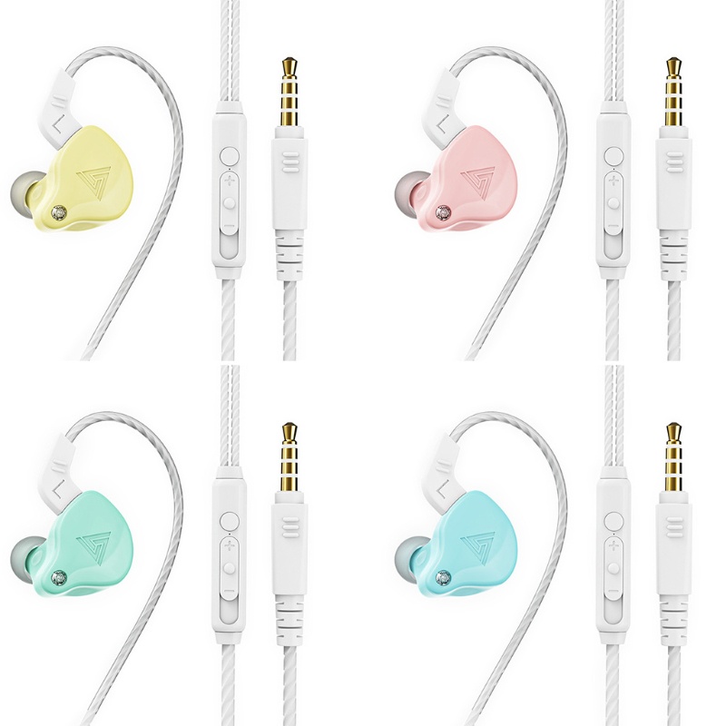 Cre Earphone In-ear HiFi Suara Olahraga Luar Ruangan Headphone Kontrol Garis Dengan Mic