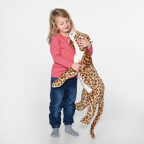 MORRHAR Boneka, macan tutul krem, 80 cm