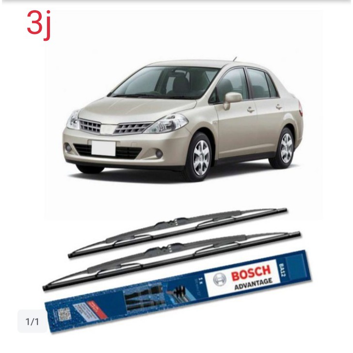 Bosch Sepasang Wiper Kaca Mobil Nissan Tiida C11 Advantage 24" & 14"