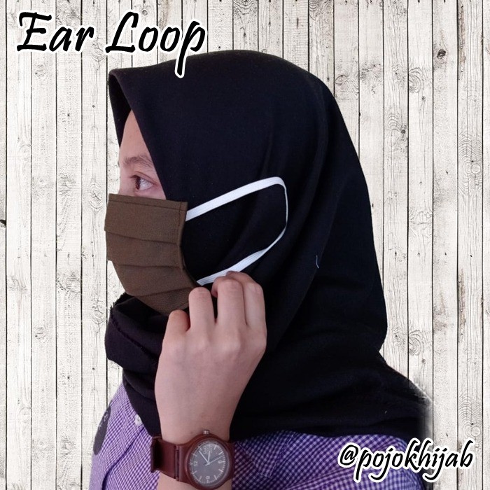 Masker Kain / Masker Kain Polos / Masker Kain Tebal / Masker Tali / Masker Hijab / Masker Bisa Dicuc