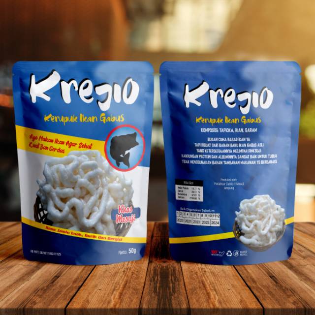 

Krupuk ikan gabus KREJIO