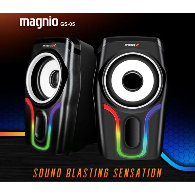 Speaker PC USB INBOX GS-05 MAGNIO GS05 SUPER BASS Gaming Speaker RGB