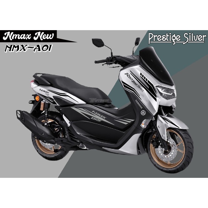 CUTTING STIKER NMAX PRESTIGE SILVER CODE NMX-A01 | STIKER NEW NMAX 155 MURAH