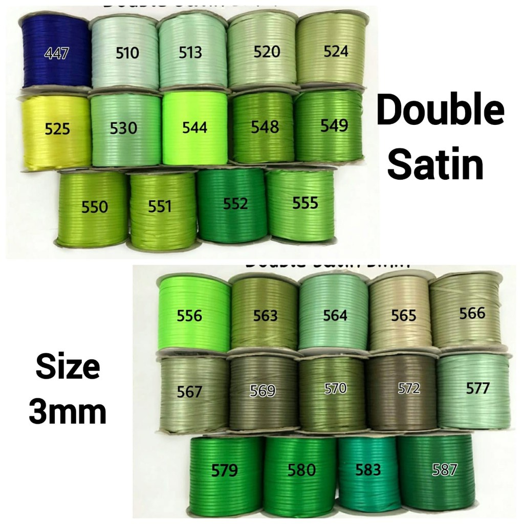 100 YARD -  0.3 CM | PITA DOUBLE SATIN IMPORT DSS-40 PREMIUM  1/8 INCH