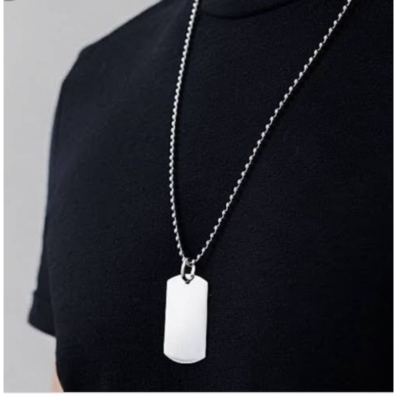 Kalung Biji Lada Dengan Mainan Flat Kosong BesiPutih Asli ,Ambon Maluku