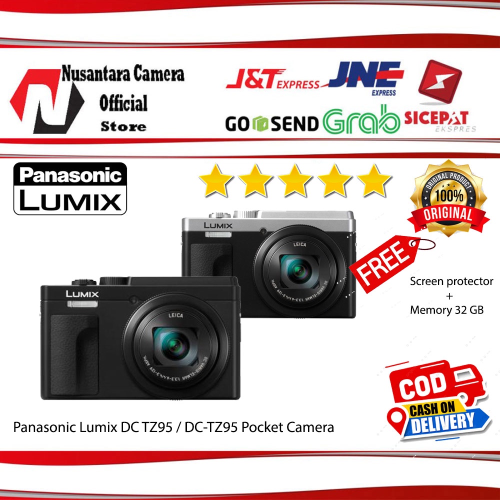 Panasonic Lumix DC TZ95 / DC-TZ95 Pocket Camera / Lumix TZ95 - Hitam