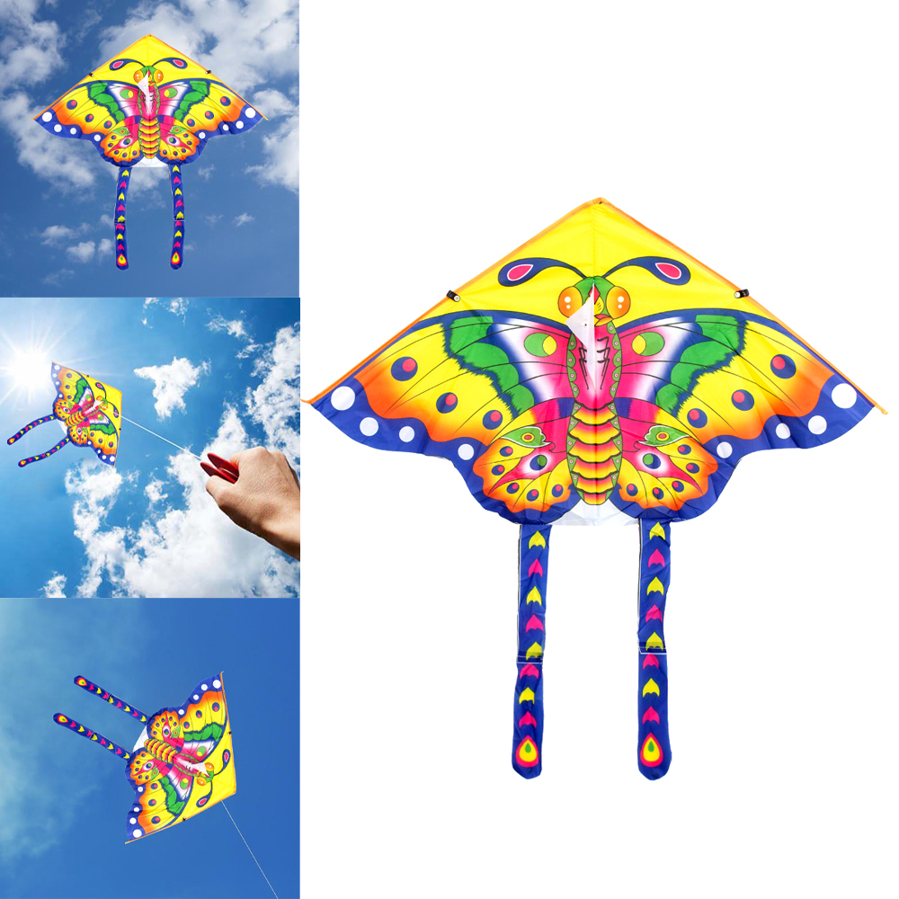 【COD Tangding】Kids Butterfly Kite Children Toy Outdoor Flying Game Activity with Tail