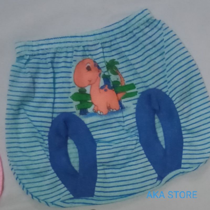 3 pcs celana pop bayi garis sablon murah