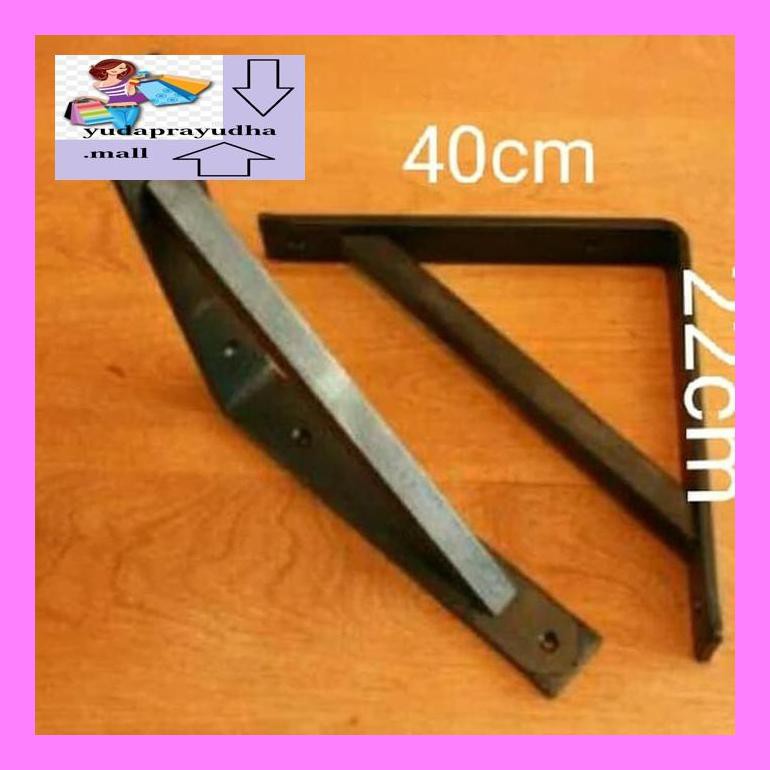 Yud04Dha Siku L Papan Ambalan,Siku Penyangga Siku Rak Besi 40Cm Harga Per 1 Pcs Dharni