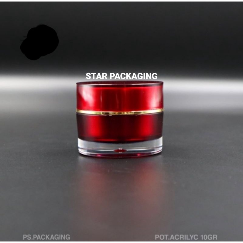 Pot Cream 10gr Acrylic Merah Pot Cream Acrylic 10gr Merah Maroon