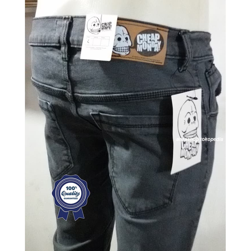 Celana Jeans Cheap Monday Celana Jeans Pria Original Denim Murah Slim Fit Skinny Branded Panjang K4L