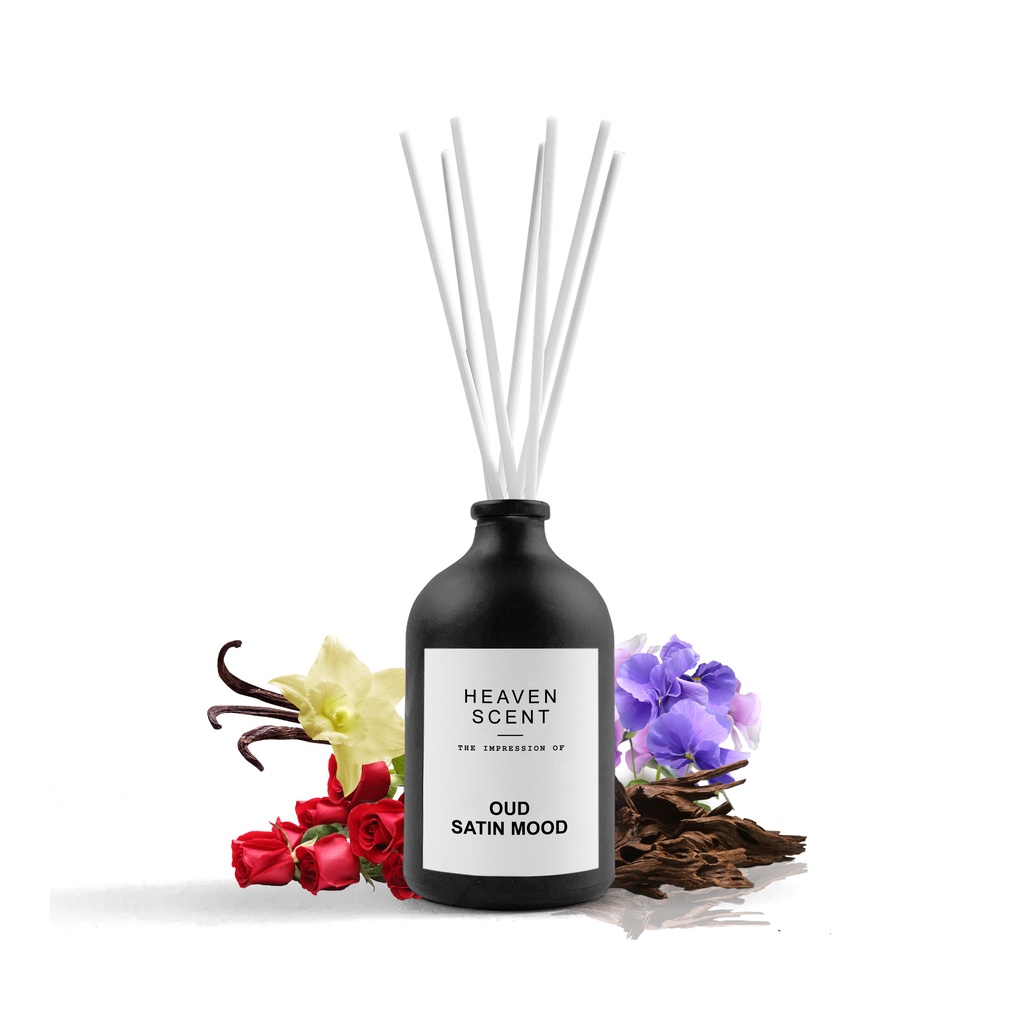 HEAVEN SCENT Luxury Reed Diffuser 100ml - Pengharum Ruangan Aromaterapi Inspired by Fragrances-BR540 Oud Satin