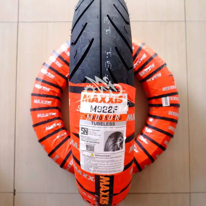 Ban Tubeless Maxxis 100/90-12 Scoopy Ring 12 Original M922F Matic Sepeda Motor Dual Compound Soft