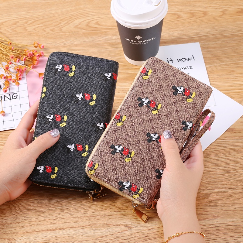 Dompet Panjang Wanita Import Dompet Zipper Perempuan Motif Karakter Lucu Dompet Perempuan Murah D46