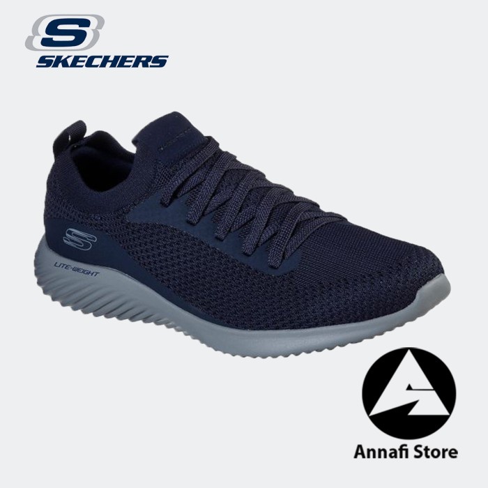 JUAL SEPATU SNEAKERS PRIA SKECHERS BOUNDER MIRKLE 52595-NVGY - NAVY