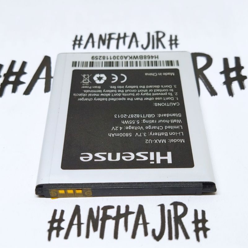 BATRE BATREI BATERAI BATTERY BATTERRAY SMARTFREN ANDROMAX MAX E2+ Qi U2 LI38170A LI38190 (5800 mAh) 