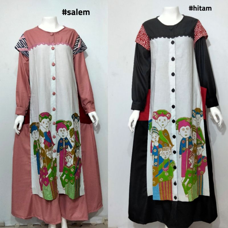 Gamis karakter motif lucu kekinin