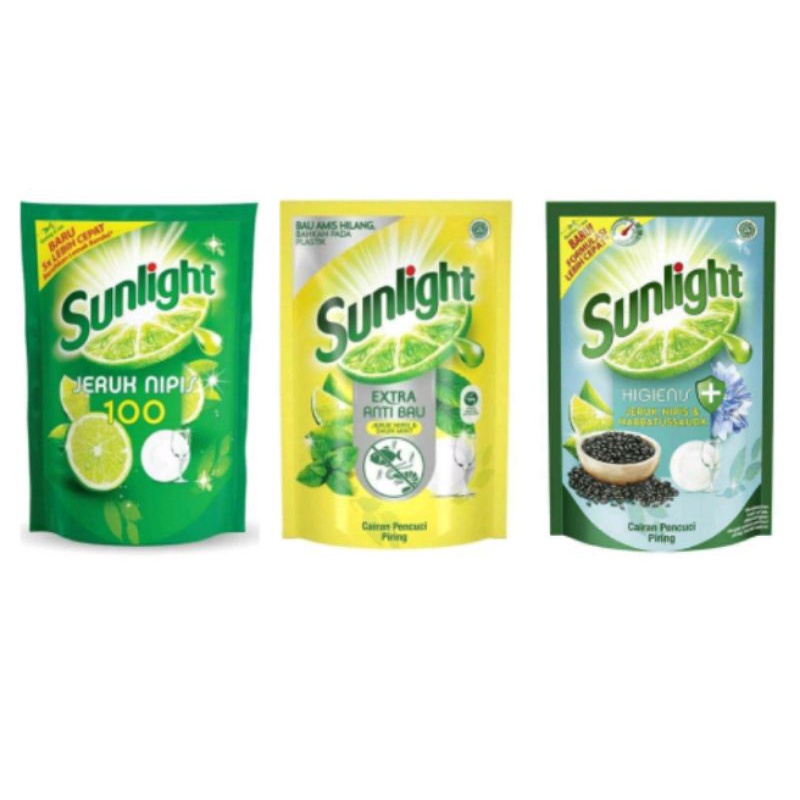 Sunlight Jeruk Nipis 755 ml / 210 ml / 460 mL / Sabun Cuci Piring Refil / Sunlight