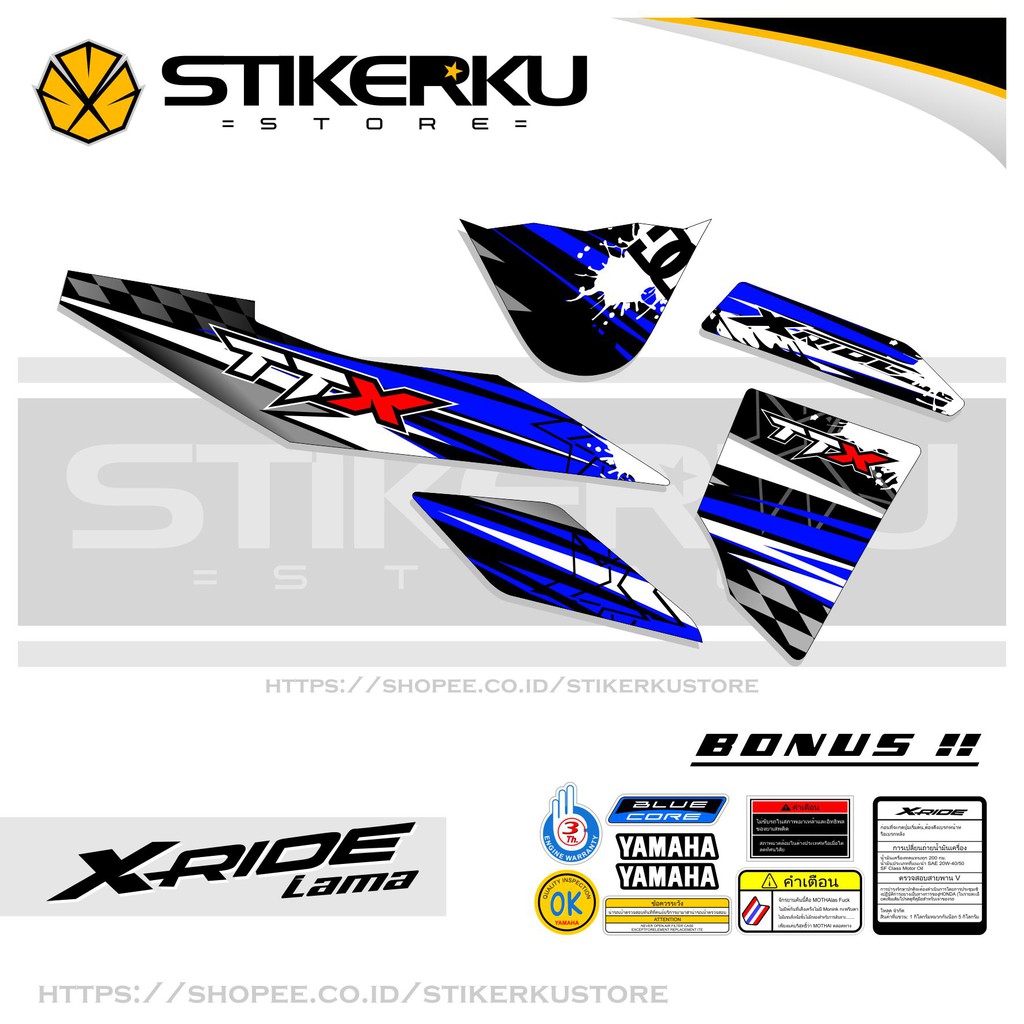 STRIPING XRIDE OLD / X RIDE 115 LAMA VARIASI STICKER STIKER SKOTLET GRAFIS TTX PREMIUM