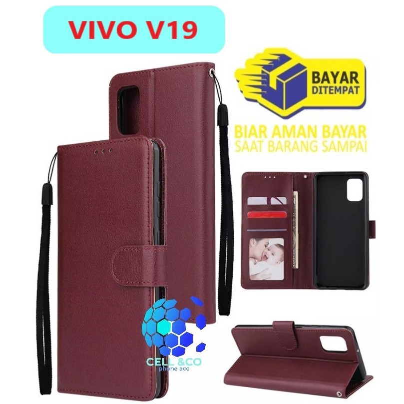 Flip cover VIVO V19 Flip case buka tutup kesing hp casing hp flip case leather wallet