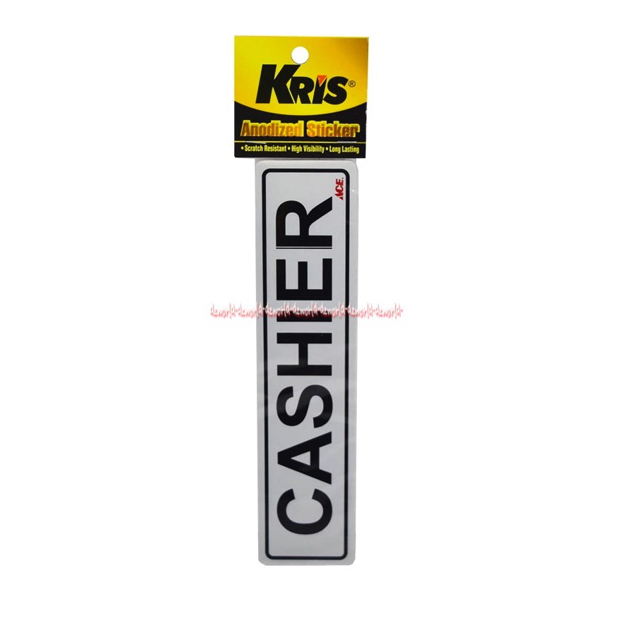 Kris Stiker Cashier Kasir Sticker Casier Mudah Diaplikasikan Pada Metal Kaca Atau Plastik Krisbow Ace Kasirs Warna Silver