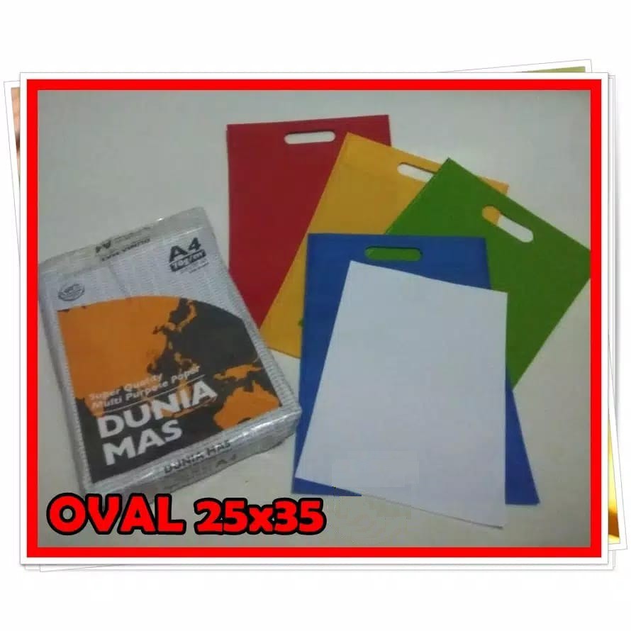 

25x35 cm Tas spunbond / oval / kain / nonwoven / furing / press / kantong / bag / goodie / souvenir
