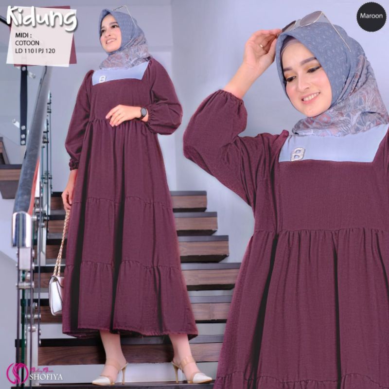 KIDUNG MIDI DRESS GAMIS ORI BY SHOFIYA