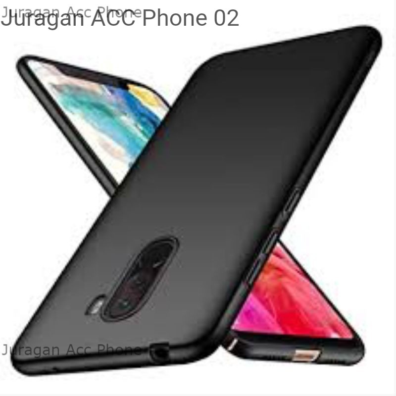 Soft Case Blackmatte Xiaomi Pocophone F1 Casing Silikon  Black Matte Hitam Polos Pocophone F1 Terbai