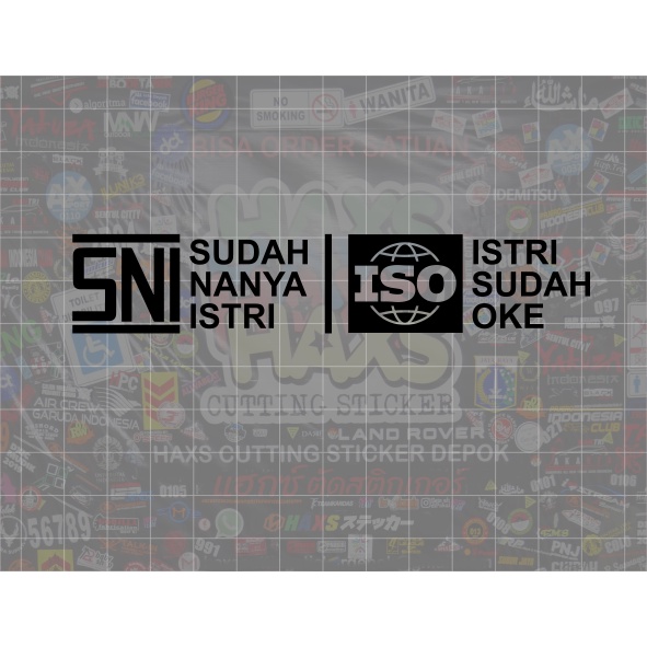 Cutting Sticker SNI ISO Ukuran 12 Cm Untuk Motor Mobil