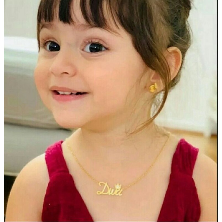 Kalung anak / kalung nama lapis emas asli anti karat / kalung bayi / kalung cantik