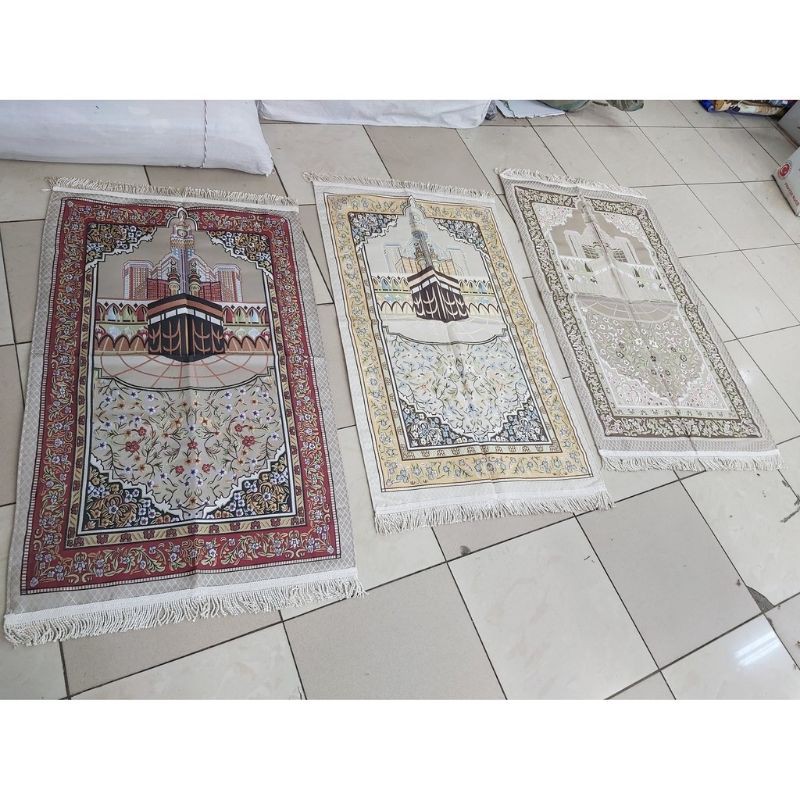 sajadah premium genova motif kabe turkey/sajadah seserahan