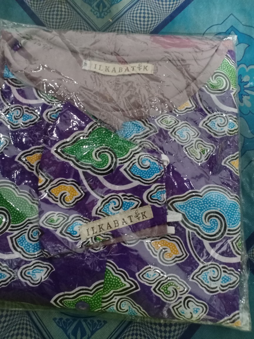 Alice Blouse Batik Busui Motif Mega Mendung Lilac Batik Wanita Modern Cantik By Ilka Outfit