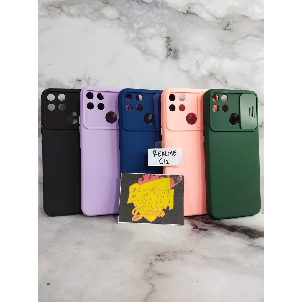 CASE REALME C12 / CASE SLIDE MACARON PLUS PELINDUNG KAMERA REALME C12 - BENUA DUNIA