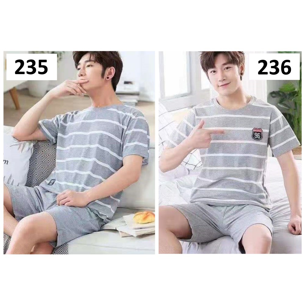 Baju Tidur Pria Lengan Pendek Piyama Pria Lengan Pendek Celana Pendek