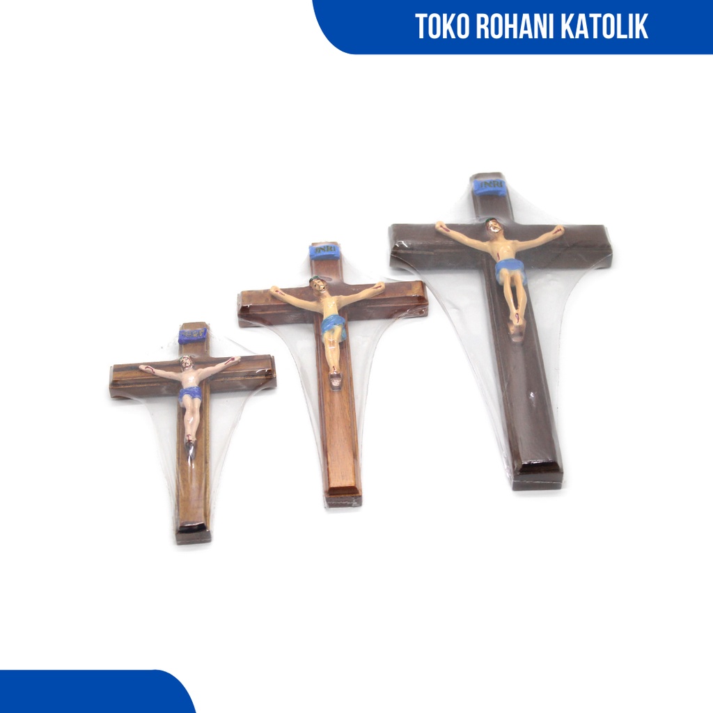 SALIB DINDING KATOLIK KORPUS FIBER / SALIB GANTUNG KATOLIK / HIASAN DINDING KATOLIK / SALIB PATUNG YESUS / PAJANGAN SALIB DINDING