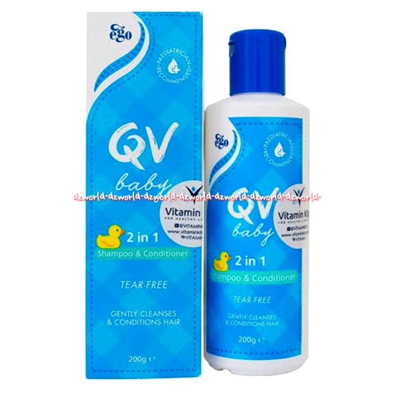 QV Baby 2in1 200gr Shampoo &amp; Conditioner Tear Fress Shampo Bayi Tidak Perih dimata Qvbaby