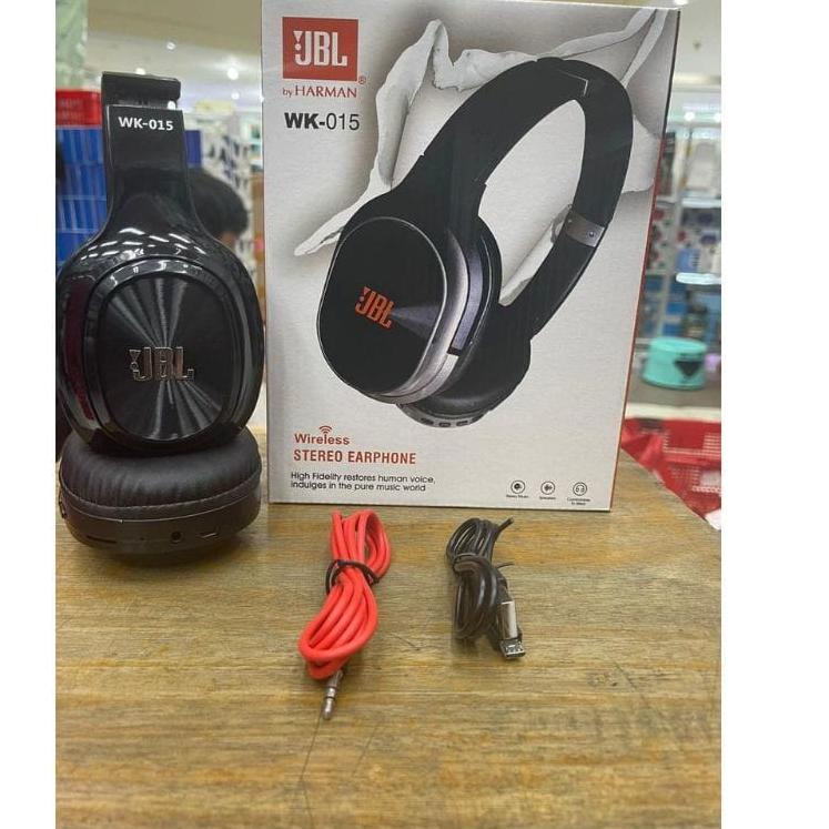 Serbu Sekarang Headset Bando Bluetooth J WK-015 STEREO Handsfree Bando Wireless J WK015 Earphone Blu