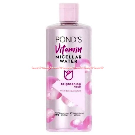 Pond's Vitamin 100ml Micellar Water Brightening Rose Hydrating Aloe Vera Pembersih Muka Wajah Tidak Perlu Dibilas Ponds Pond