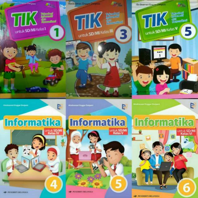 Jual BUKU TIK INFORMATIKA SD KELAS 1 2 3 4 5 6 REDENSIAL REVISI ...