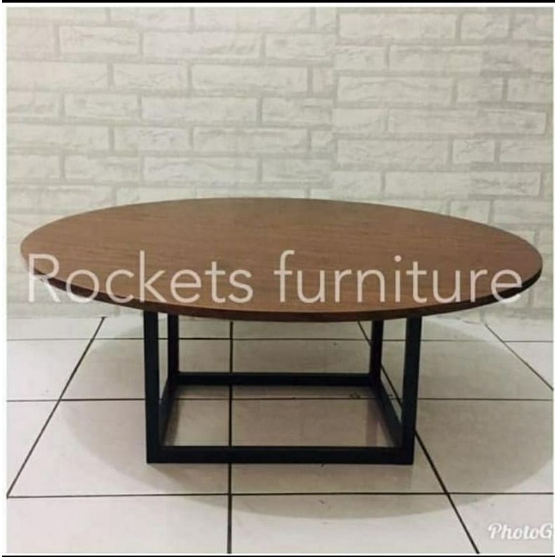Meja Bulat Minimalis Lesehan Oshin d60cm Meja Makan Lesehan Meja Tamu Meja Meja Kopi Meja Laptop